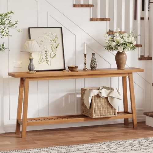 Garvee 70.9 Inch Console Table for Entryway, Extra Long 2-Tier