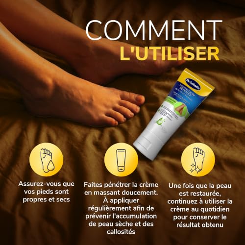 Scholl Crème Pieds Nutrition intense pour peaux dures - Hydrate en profondeur pour des pieds plus doux et plus lisses - Enrichie en Allantoïne et provitamine B5 - 75ml – vue 7