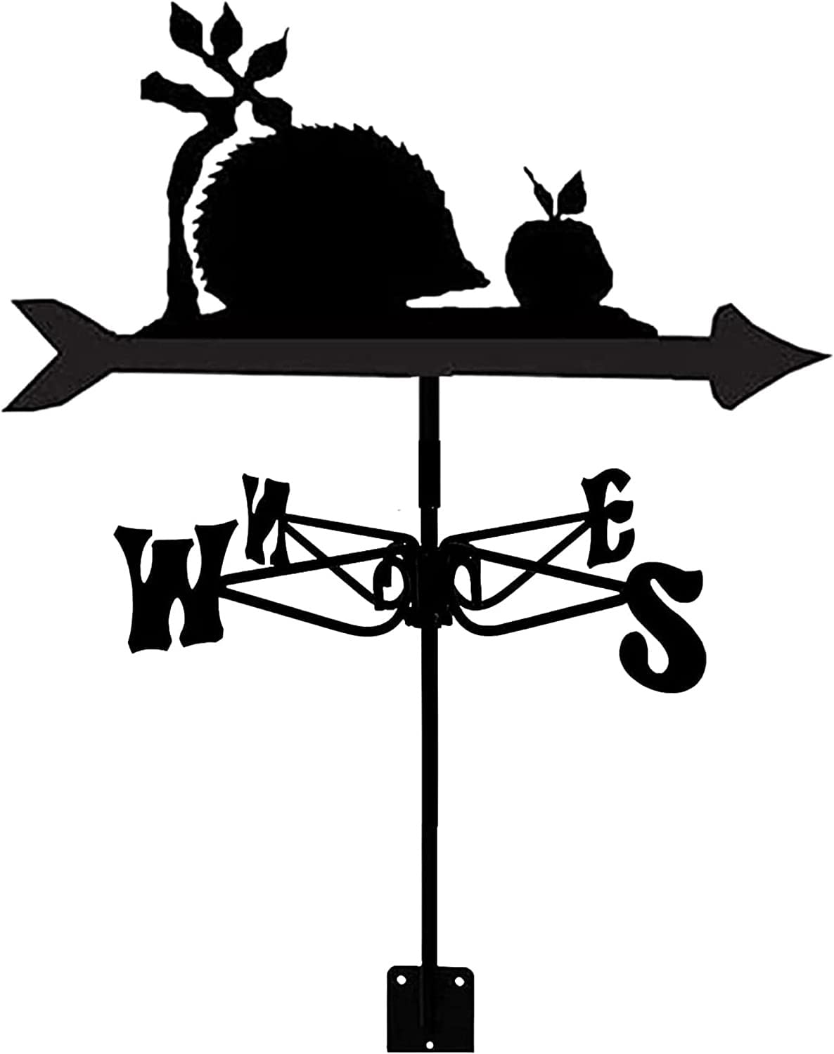 Weathervane for The Garden,Weather Vane with Roof Mount Weathervane Wind Direction Indicator, Retro Weathercock Metal Weathercock