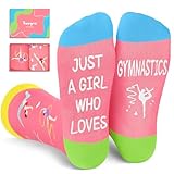 HAPPYPOP Unique Gifts for Gymnasts - Gymnastics Gifts for Girls, 13-18 Year Old Girl Socks