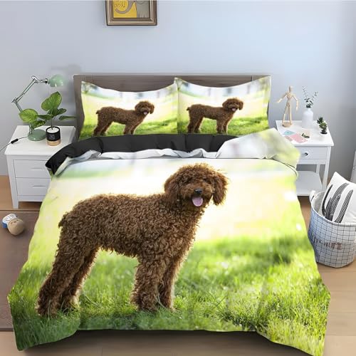 Parure de lit caniche 90x190 en microfibre douce facile à laver - 2