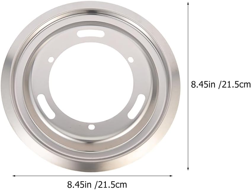 Gatuida 4 Pcs Gas Stove Drip Pans 8.46 Inch Durable Stainless Steel Range Burner Covers Kitchen Gas Range Accessories Easy to Clean Drip Tray Set