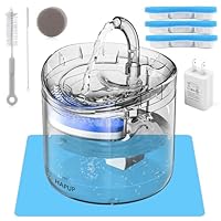 HAPUP Kattenwaterfontein 1,8L Kat Fontein Huisdierfontein Automatische Waterdispenser Met 3 Vervangbare Filter 1 Ultra Stille Pomp Usb Adapter Reiniging Borstel Kit Siliconen Mat Voor Katten 650561498