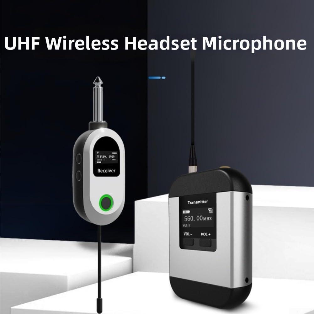 Sistema di microfono wireless UHF portatile con risvolto (1 a 1)