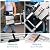 DEZEX 12.5 FT Stainless Steel Telescoping Ladders - One-Button Retraction Collapsible Extension Ladder for Home, RV, Attic, Multi Position Folding Ladder with Balance Bar & Wheels, Lasts 330 LBS