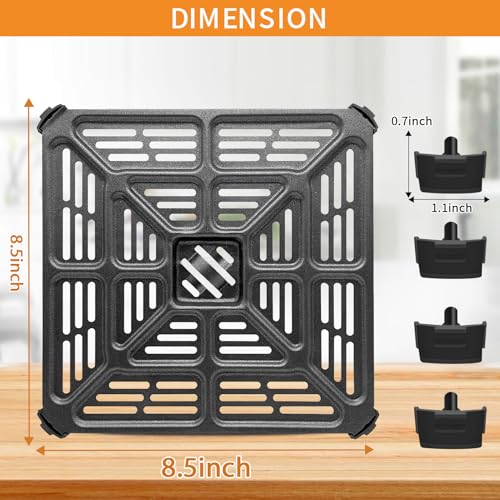 Image of Air Fryer Oven Tray Replacement for Cuisinart AIR-200 6QT Air Fryer oven, Stainless Steel Pan Air Fryer Tray Replacement Air Fryer oven Accessories