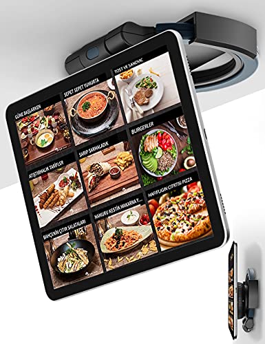 Tablet Kitchen Stand Mount Jubor Kitchen Tablet Stand Wall Mount Fit for 4.7-12.9 Phone Tablets iPad iPad Pro Air 3 Galaxy Recipe Reading on The Wall or use on Desktop