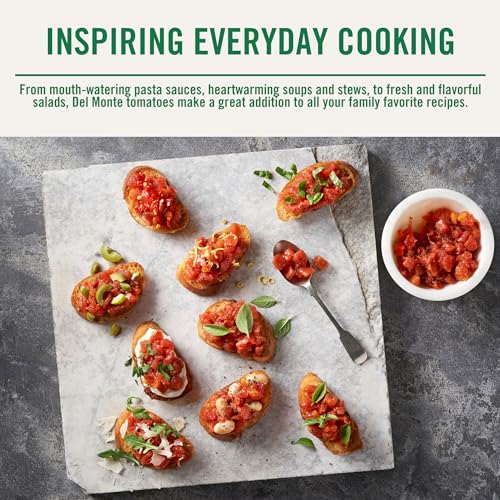 Del Monte Italian Recipe Stewed Tomatoes with the Flavors of Basil, Garlic & Oregano, 14.5 oz (Pack of 12 Cans) - Thumbnail 3