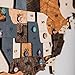 Wooden world map wall decor, travel map with pins, wooden world map, carved wood wall art, wood world map, world travel map, push pin world map, push pin travel map, world map wall decal, mapa mundi