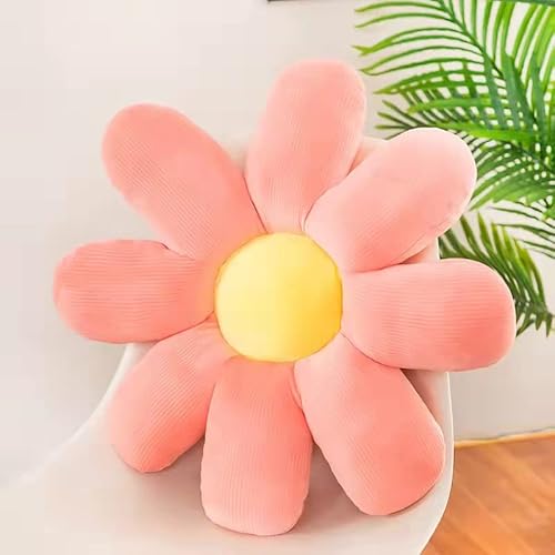 Corandis 20 Inch Flower Pillow Daisy Flower Shape Cushion Cute Floor Pillow Decorative Pillows Chair Cushion Soft Throw Pillow For Home Decoration, Living Room, Office (Pink) #TOP15