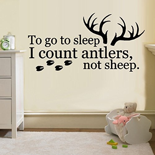 Bestpriceddecals To Go To Sleep I Count Antlers Not Sheep #2 ~ Wall Decal 13" X 26" #TOP1