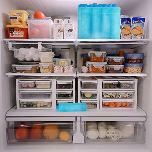 Aflypig Ice Packs Ice Crystal Boxes For Coolers, Reusable Long Lasting&Fast Freeze, Set Of 12 In 1 Freezer Packs For Lunch Bags Cooler Backpack, Camping, Picnics, Beach, Fishing And More #TOP2