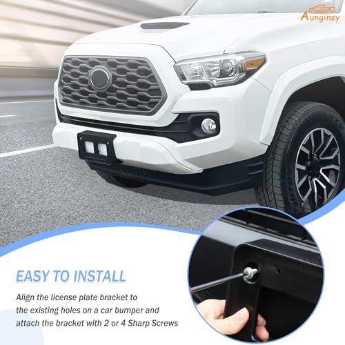 Aunginsy Car Front License Plate Frame Bracket for Toyota Tacoma 2016-2023 by Aunginsy - Used condition - Image 3