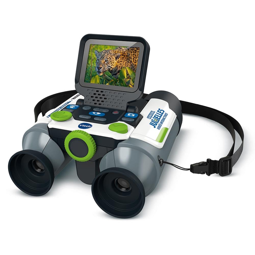 VTech - Genius XL Binocolo video interattivo, Binocolo per bambini 10x21 con schermo a colori, foto e video della BBC, giocattolo educativo scientifico, regalo per bambini dai 5 anni - Contenuto in