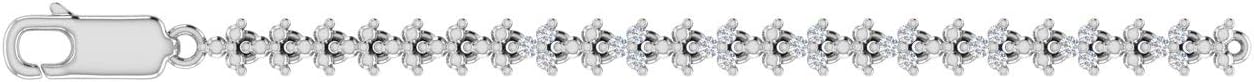 0.5 Carat Natural Diamond Box Chain Tennis Bracelet for Women in 14K Gold (7.5 Inch) (I1-I2 Clarity)