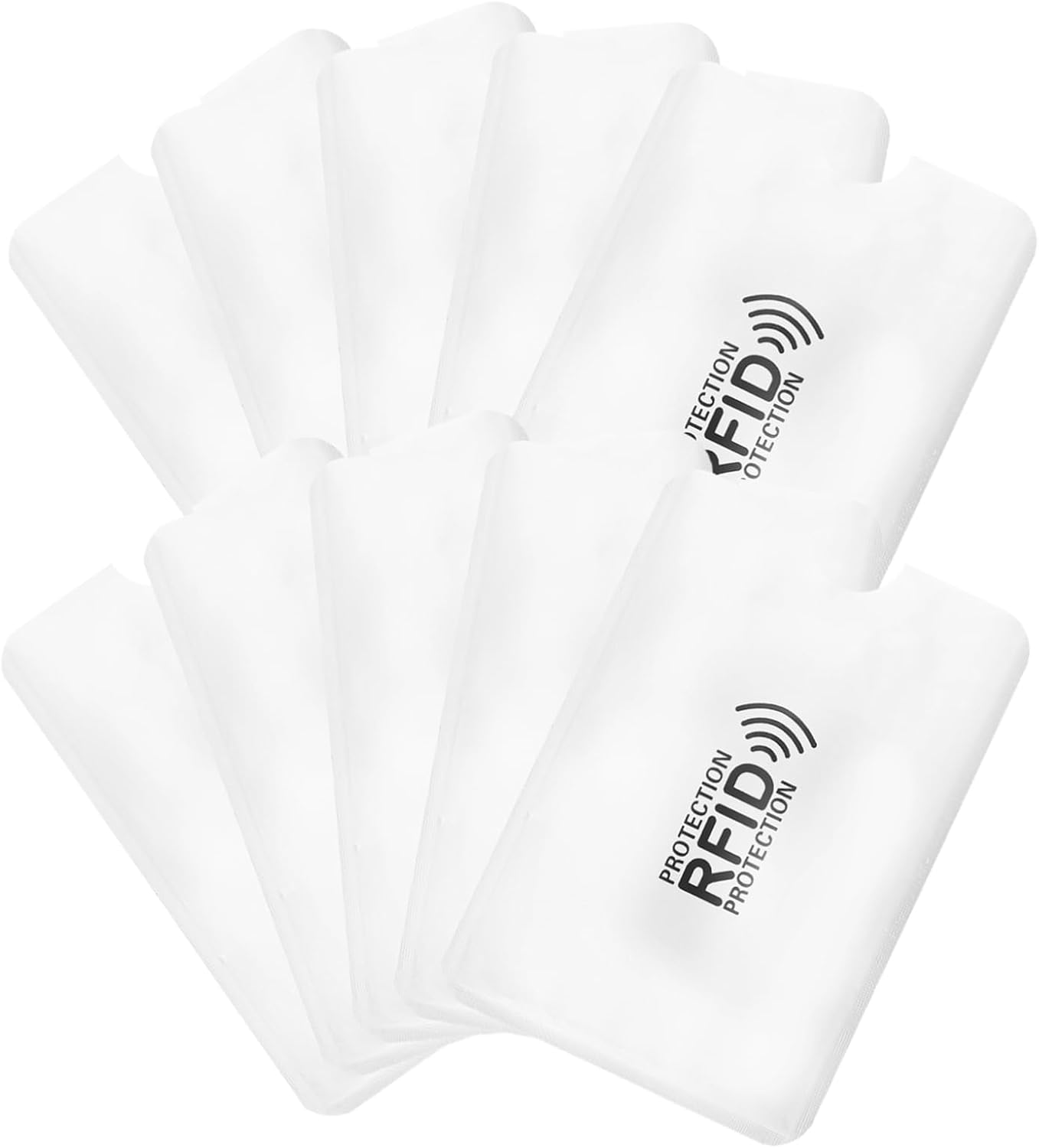Aluminum Foil Anti-Theft Credit Card Sleeve Protector 9.3CM x 6.3CM Waterproof Card Holder for Travel and Daily Use