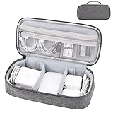 Yundoor Cable Organizer Bag, Electronics Carrying Travel Case for Charger & Cords,Tech Accessories, Portable Power Bank (Black)