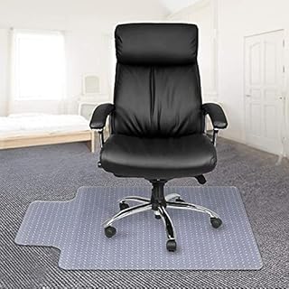 Kuyal Office Chair Mat for Carpets,Transparent Thick and Sturdy Highly Premium Quality Floor Mats for Low and Medium Pile Carpets, with Studs 36" X 48"