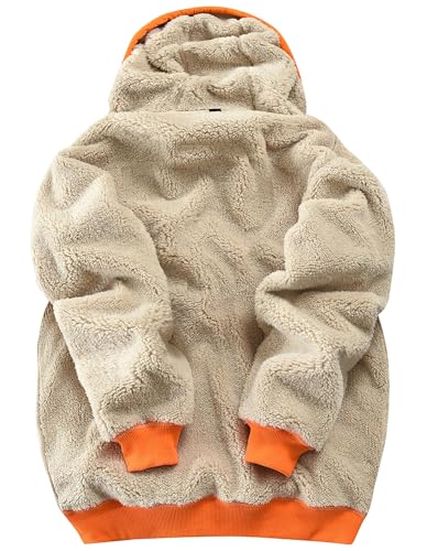 Gesean Men's Cotton Fleece Pullover Hoodie Long Sleeve Hooded Sweatshirt with Kangaroo Pocket2