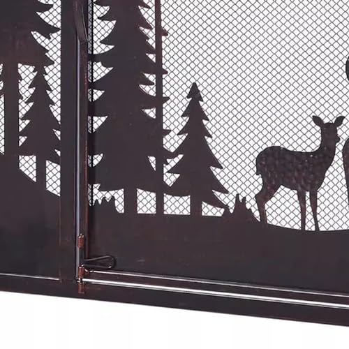 Pantalla para chimenea decorativa negra y fire guard para estufa 4