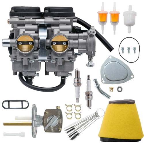Image of Raptor 660 Carburetor For Yamaha Raptor 660 660R YFM660R 2001 2002 2003 2004 2005 Carb Kit with Air Filter and Fuel Valve Petcock