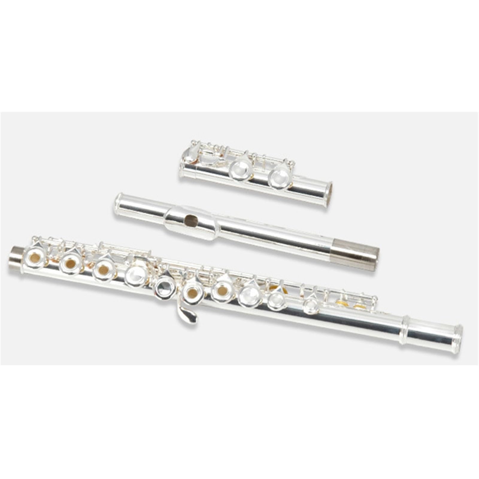 flauto traverso Flauto Aperto Placcato Argento A 16 Fori (con Chiave E) Flauto Per Principianti In Chiave C
