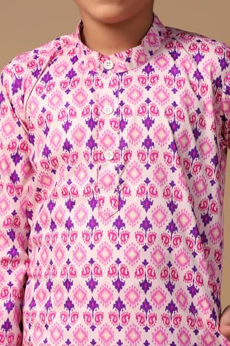 Image of Fashion Dream Boy's Cotton Blend Printed Kurta Pant Set|Kurta Set|Kurta And Pant Set|Kids Ethnic Set|Ethnic Set