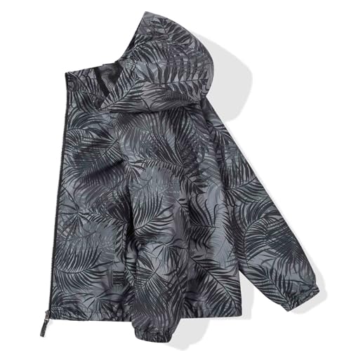 Image of SUNDAY ROSE Boys Windbreaker Jacket Hooded Lightweight Windroof Water-resistant Outdoor Coats for Kids
