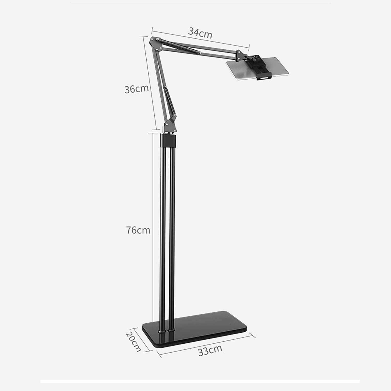 Supporto da pavimentoSupporto per telefonoSupporto per Tablet Supporto da Pavimento Universale Regolabile Supporto Regolabile in Altezza Compatibile con iPad Switch e telefoni da 4,6'' a 10,