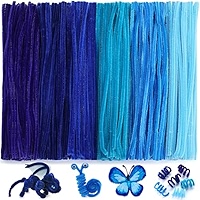 Zlulary 600 PCS Pipe Cleaners Craft, Blue Pipe Cleaners