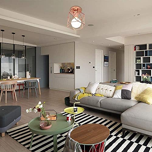 Luz de techo empotrada oro rosa industrial para decoración de interiores 2