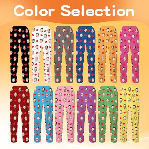 Custom Pajama Pants with Photo Face, Personalized Christmas Pajamas Bottoms, Customized PJ Pants for Men Women Pets4