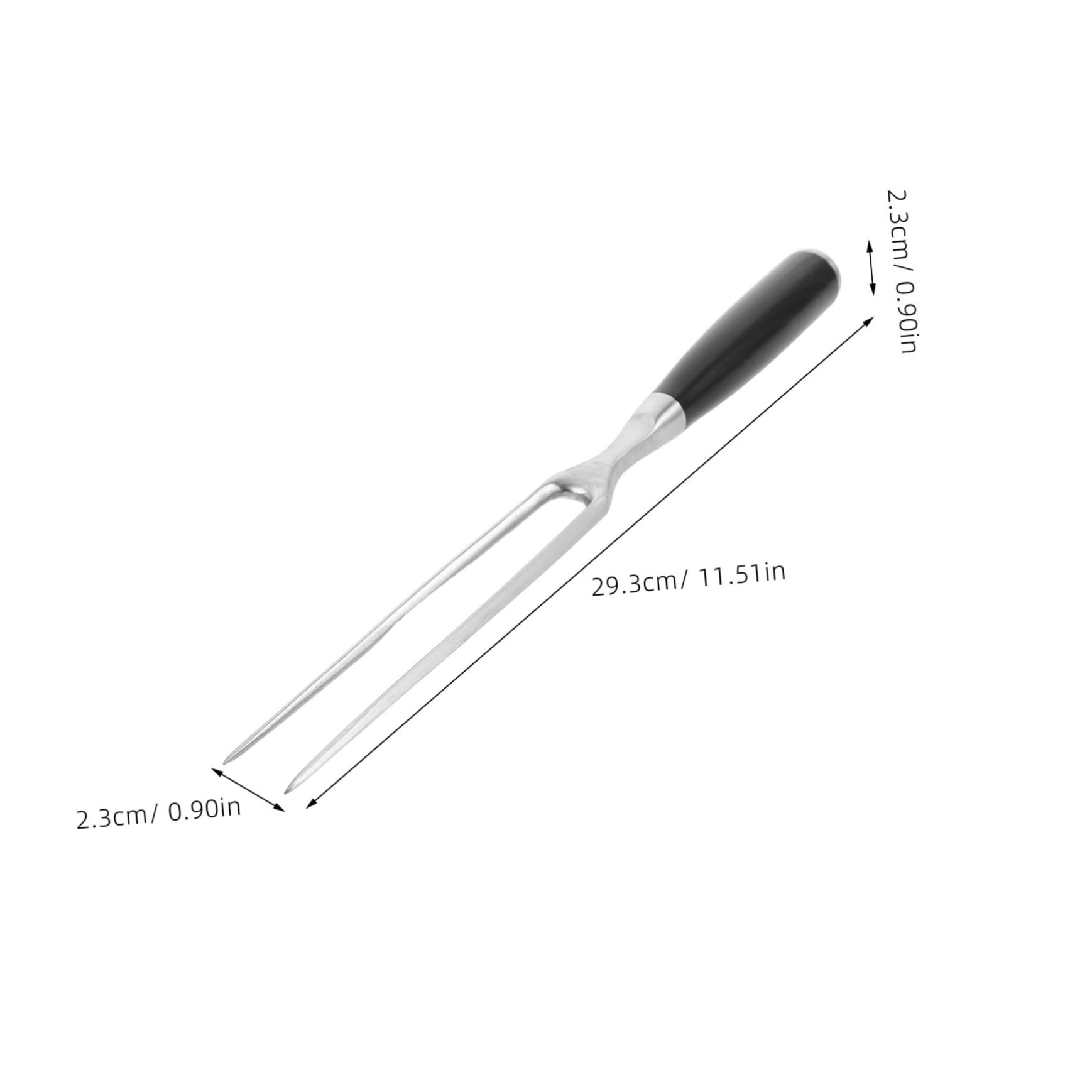 VICASKY Heavy Duty Stainless Steel Carving Fork for Bbq Two Prong Meat Fork with Plastic Handle for Outdoor Grilling and Family Gatherings Durable Bbq Tool