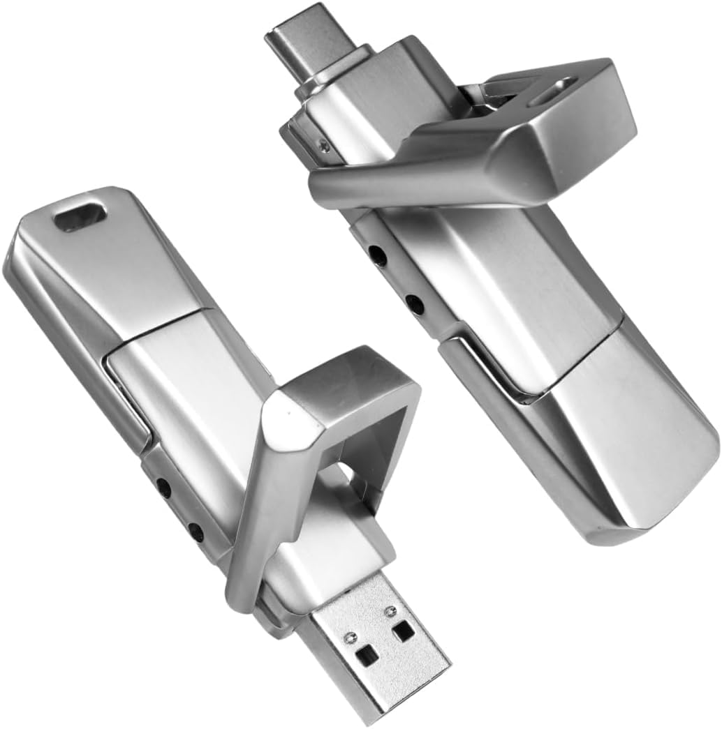 Półprzewodnikowa pamięć USB 128 GB, USB 3.2 Gen 2, Dual USB A, USB C, pendrive, wysoka prędkość, zewnętrzna pamięć masowa, kompatybilna z iPhone 15, 16, 17, Android, MacBook, PC, iPad