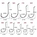 Shaddock Anzuelos de Pesca de Pulpo Compensados Personalizados-50pcs 92554 Acero Inoxidable Vástago...