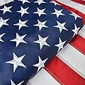 American Flag 2x3 FT, US Flag USA High Wind with Embroidered Stars, Sewn Stripes, Brass Grommets, Durable USA Flag Outdoor Outside