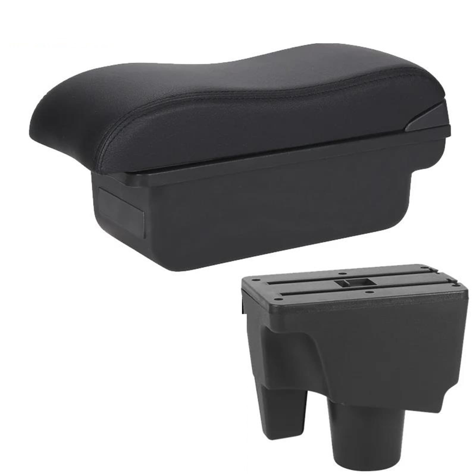 FANLIYA Car Armrest Box For Toyota For Aqua For Prius C Armrest Box Storage Box Dedicated Parts Interior Car Accessories(C2 Black line NO USB)