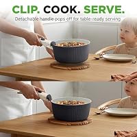 NutriChef 18-Piece Ceramic Cookware Set with Detachable Handles, Non Stick Pots and Pans, PTFE-Free Natural Ceramic Coating, Space-Saving Design, Oven & Stove Safe, Includes Utensils — image 4
