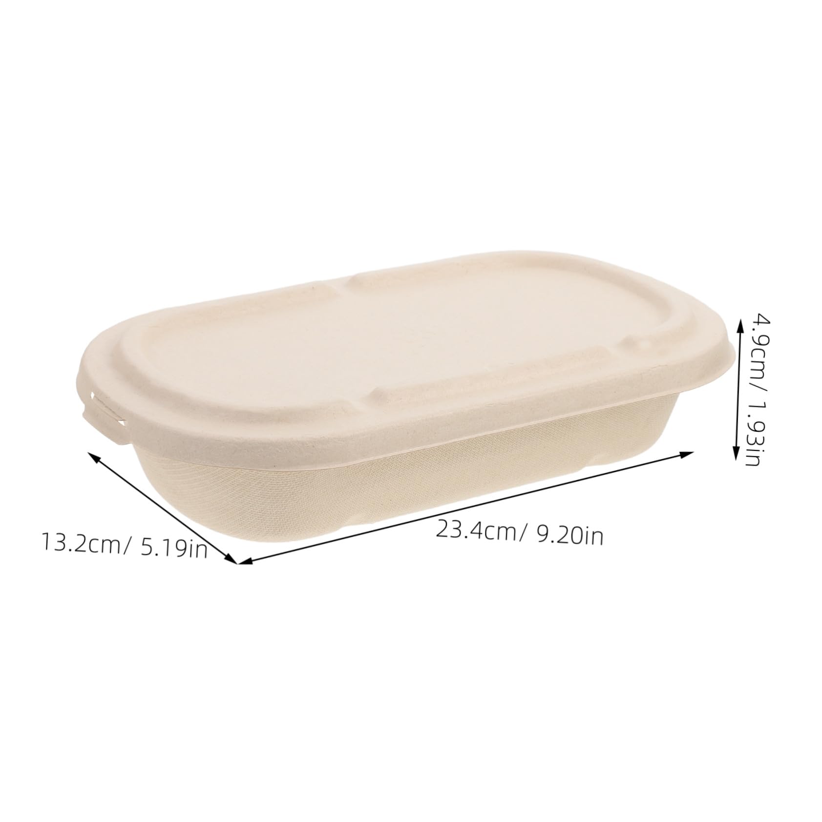 Toyvian 25 Set Pulp per Pranzo con Coperchio Scatole Porta in Materiale Pulp Compostabile per Takeout Insalate e Sushi Sicuri e Resistenti