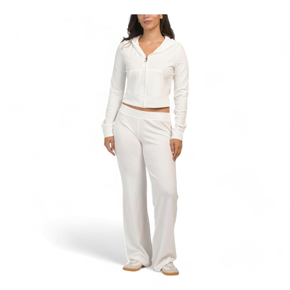 Juicy Couture ホワイト パーカー Mセットアップ Juicy Couture ホワイト パーカー Mセットアップ Juicy Couture