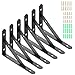 HOTOP 6 Stücke Regalwinkel Regalhalterung Regalträger Winkel Regal Halterung Wand Schwarz Schwerlast-Träger 90 Grad Rechtwinklige Metall Regal Halterung 200*120*16mm