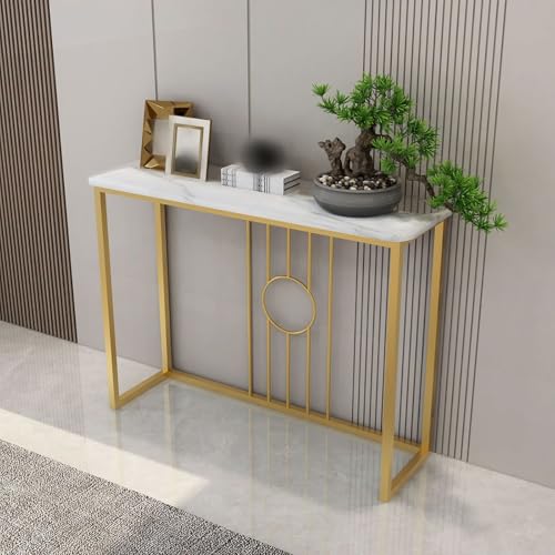 Mesa de sofá delgada y consola blanca para optimizar pasillos estrechos 7