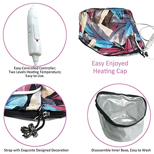 Upgrade Thermal Hair Steamer Heating Cap, Nourishing Hat for Hair Spa, Use for Dry Frizzy Damaged Unruly Hair Repair and Treatment, Electric Steam Cap for a Deep Hair Conditioning, home and salon use