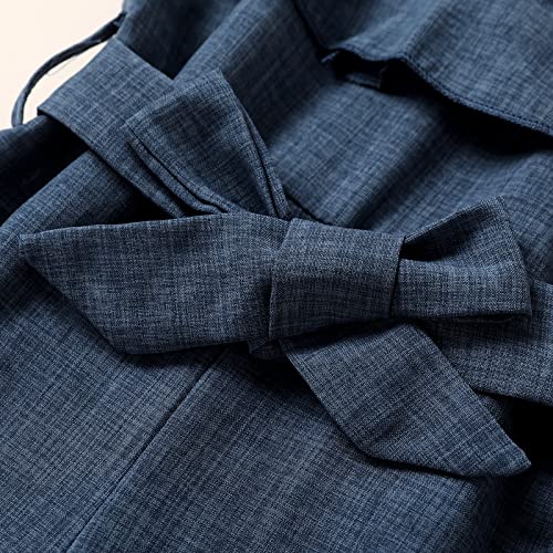 Emmababy Macacão infantil para meninas com ombros de fora, sem mangas, com alça, calça de pernas lar