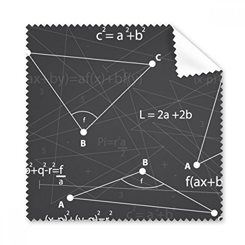 Chiffon microfibre gris mathématiques pour nettoyer les lunettes et écrans 5pcs