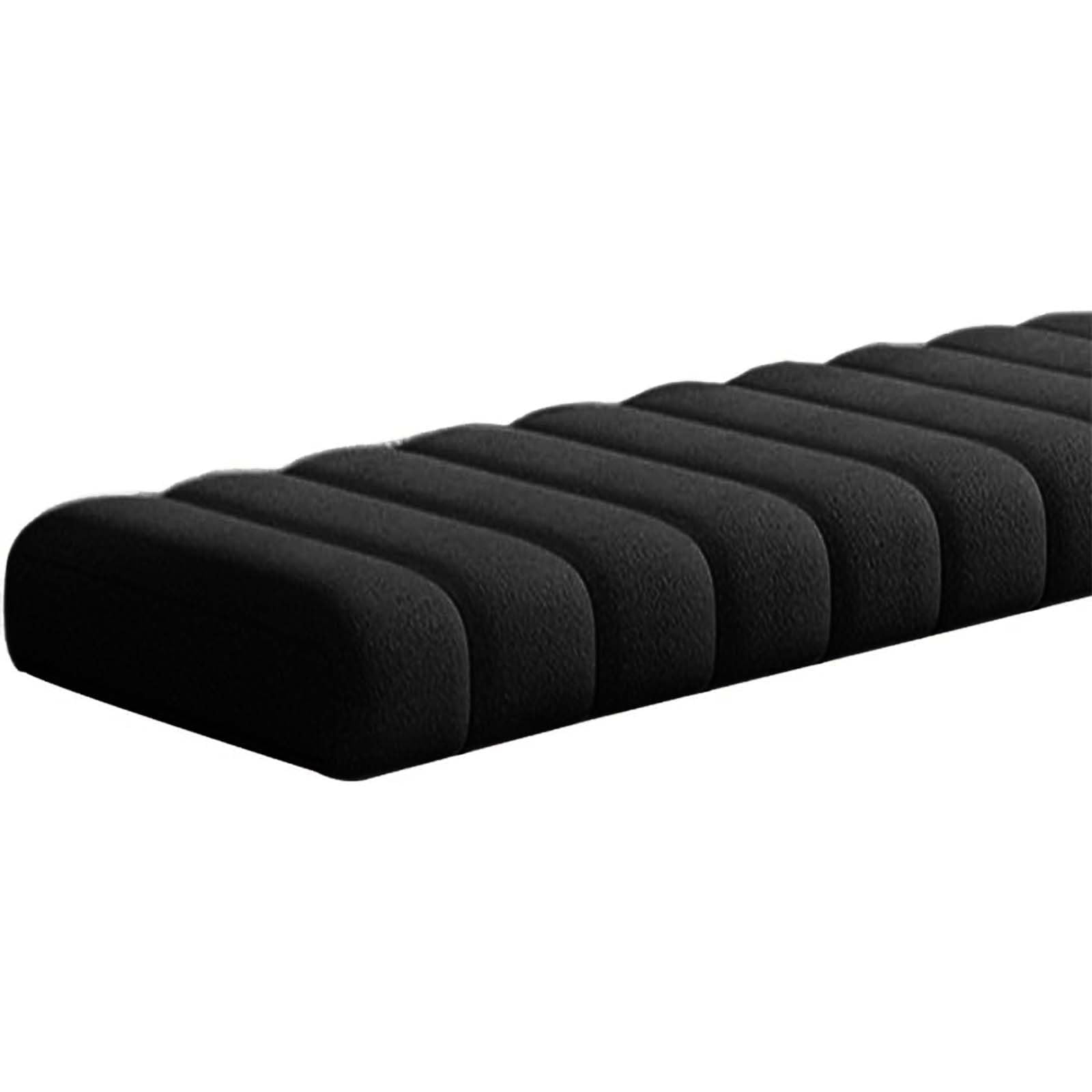 Outdoor/Indoor Bench Cushion 120cm/150cm/80cm/90cm x 40cm/30cm 2/3 seater Rectangle Bench Seat Pad for Bay Windows, Garden Patio, Long Chairs & Porch Furniture,Black,50x180cm