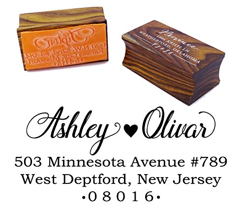 Personalized Wood Mounted Rubber Stamp Custom Wedding Invitation Stamp Wedding Gift