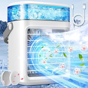 MelodySusie Portable Professional Nail Drill Professional MiNi Co-0ler For Room Co-0ling MiNi Co-0ler AiR Co-0ler AiR Conditi-0ners For Home Office Co-0ler 3 In 1 HoMe Co-0ler House (White)