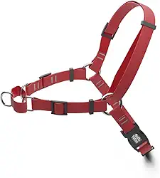 Peitoral Antipuxão para Cães - Ajustável (Vermelho, G)