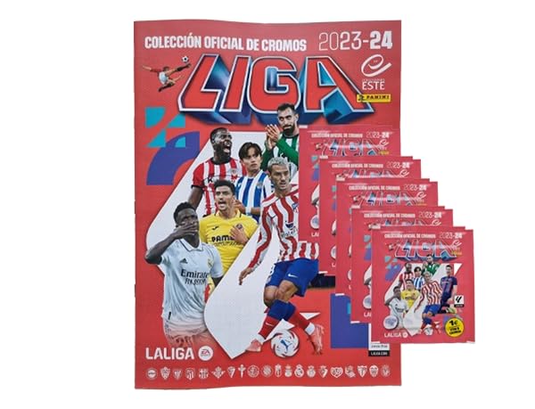Panini La Liga Sticker 2023-24 - 1 álbum de pegatinas + 5 bolsas de pegatinas